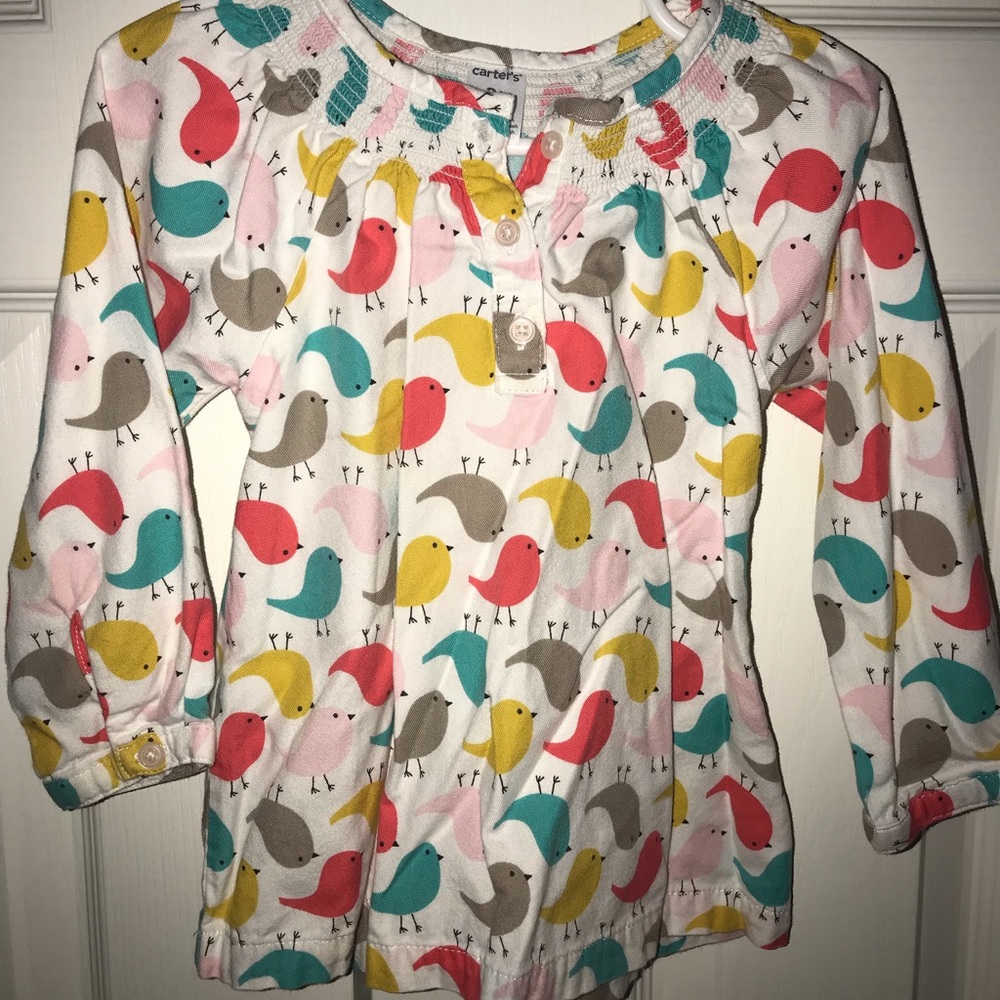 Long sleeve kids blouse